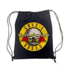 Guns N Roses Bullet Seal Logo Drawstring Tote Bag-Cyberteez