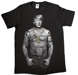 TRUMP NATION Inked Up Tattoo Presidential Candidate Donald Trump T-Shirt-Cyberteez