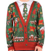 Ugly Christmas Cardigan Sweater Men's Allover Print Longsleeve Costume T-Shirt-Cyberteez