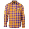 Minnesota Vikings NFL Wordmark Embroidered Longsleeve Flannel Shirt-Cyberteez