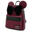Loungefly Disney Minnie Mouse Maroon Quilted Mini Backpack-Cyberteez