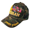 US Army Veteran Hat Digital Camo w/ Flag Eagle Logo Adjustable Cap-Cyberteez