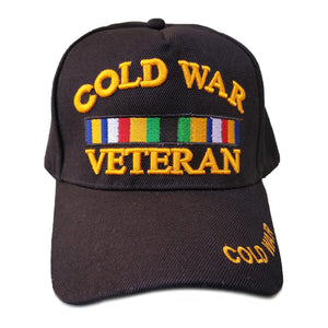 US Military Hat Cold War Veteran Black Adjustable Cap-Cyberteez