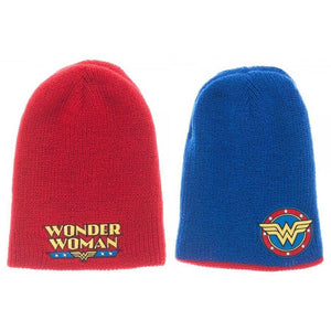 Wonder Woman Reversible Slouch Beanie DC Comics Adult Knit Hat Cap-Cyberteez