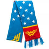 Wonder Woman Logo Jacquard Knit Tassel Fringe Scarf-Cyberteez
