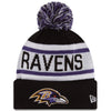 Baltimore Ravens NFL New Era Biggest Fan Redux Pom Beanie Knit Hat-Cyberteez