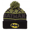 Batman Text Logo Fold Cuff Pom Pom Beanie Cap Hat-Cyberteez