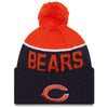 Chicago Bears NFL New Era On Field Sport Knit 2015-16 Pom Beanie Knit Hat Cap-Cyberteez