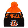 Cincinnati Bengals NFL New Era On Field Sport Knit 2015-16 Pom Beanie Knit Hat Cap-Cyberteez