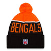 Cincinnati Bengals NFL New Era On Field Sport Knit 2015-16 Pom Beanie Knit Hat Cap-Cyberteez