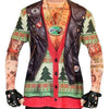 Biker Tattoo Vest Men's Christmas Ugly Christmas Sweater Longsleeve Shirt-Cyberteez