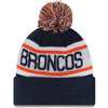 Denver Broncos NFL New Era Biggest Fan Redux Pom Beanie Knit Hat-Cyberteez