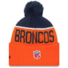Denver Broncos NFL New Era On Field Sport Knit 2015-16 Pom Beanie Knit Hat Cap-Cyberteez
