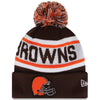Cleveland Browns NFL New Era Biggest Fan Redux Pom Beanie Knit Hat-Cyberteez