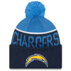 San Diego Chargers NFL New Era On Field Sport Knit 2015-16 Pom Beanie Knit Hat Cap-Cyberteez