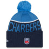 San Diego Chargers NFL New Era On Field Sport Knit 2015-16 Pom Beanie Knit Hat Cap-Cyberteez