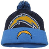 San Diego Chargers NFL New Era Woven Biggie Pom Beanie Knit Hat-Cyberteez