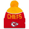 Kansas City Chiefs NFL New Era On Field Sport Knit 2015-16 Pom Beanie Knit Hat Cap-Cyberteez