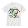 Metallica And Justice For All Chrome Statue White T-Shirt-Cyberteez