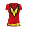 Dark Phoenix Jean Grey Marvel Comics Womens V-Neck Costume T-Shirt-Cyberteez