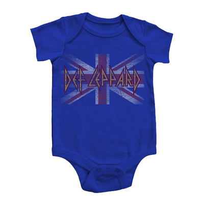 Def Leppard Union Jack Kids Infant Onesie Romper Creeper