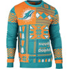 Miami Dolphins NFL Ugly Sweater Patches Crewneck Sweatshirt-Cyberteez