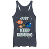 Finding Dory Nemo Just Keep Swimming Women's Disney Racerback Tank Top-Cyberteez
