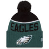 Philadelphia Eagles NFL New Era On Field Sport Knit Pom Beanie Knit Hat Cap-Cyberteez