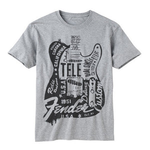 Fender Guitars Telecaster Gray Corona CA T-Shirt-Cyberteez