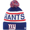 New York Giants NFL New Era Biggest Fan Redux Pom Beanie Knit Hat-Cyberteez
