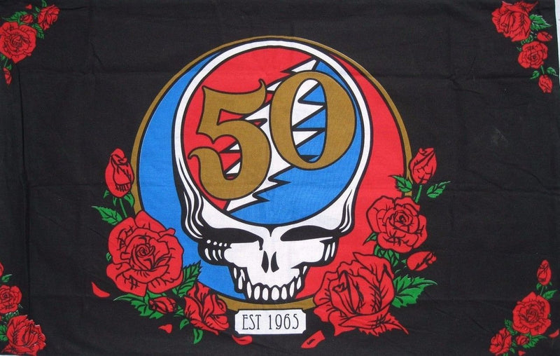 Grateful Dead 50th Anniversary Standard Size Pillow Case Golden Road To Unlimited Devotion-Cyberteez