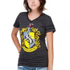 Harry Potter Hufflepuff Crest Logo V-Neck Women's Girls T-Shirt-Cyberteez