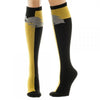 Harry Potter Hufflepuff Logo Gold/Black Knee High Socks-Cyberteez