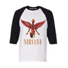 Nirvana In Utero Raglan 3/4 Sleeve Baseball Jersey T-Shirt-Cyberteez
