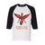 Nirvana In Utero Raglan 3/4 Sleeve Baseball Jersey T-Shirt