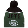 New York Jets NFL New Era On Field Sport Knit 2015-16 Pom Beanie Knit Hat Cap-Cyberteez
