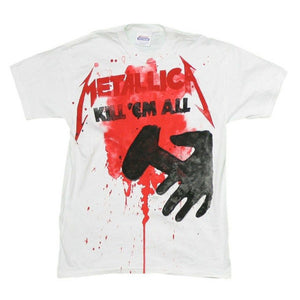 Metallica Kill Em All Splatter White T-Shirt-Cyberteez