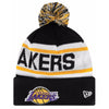 Los Angeles Lakers NBA New Era Biggest Fan Redux Pom Beanie Knit Hat-Cyberteez
