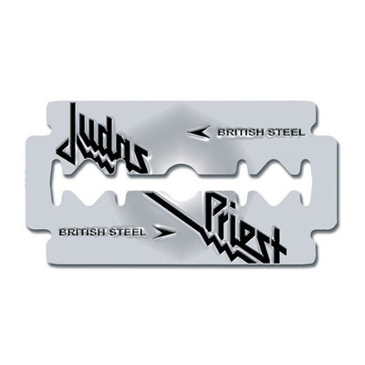 Judas Priest British Steel Razor Blade Lapel Pin Badge Button