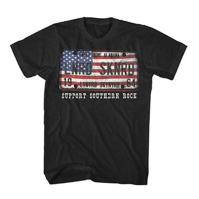 Lynyrd Skynyrd License Plate Support Southern Rock T-Shirt