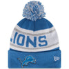 Detroit Lions NFL New Era Biggest Fan Redux Pom Beanie Knit Hat-Cyberteez