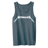 Metallica Logo Charcoal Gray Men's Tank Top-Cyberteez