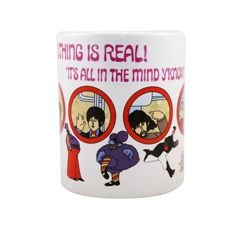 Beatles Yellow Submarine Nothing Is Real Portholes Boxed Ceramic Coffee Cup Mug-Cyberteez
