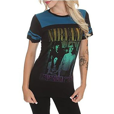 Nirvana Hollywood Palladium Nevermind 30th Anniversary Women's Jersey T-Shirt