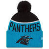 Carolina Panthers NFL New Era On Field Sport Knit 2015-16 Pom Beanie Knit Hat Cap-Cyberteez