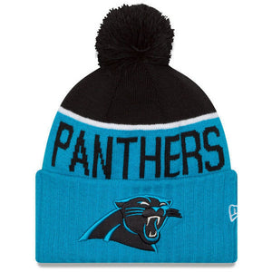 Carolina Panthers NFL New Era On Field Sport Knit 2015-16 Pom Beanie Knit Hat Cap-Cyberteez
