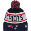 New England Patriots NFL New Era Biggest Fan Redux Pom Beanie Knit Hat-Cyberteez