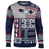 New England Patriots NFL Ugly Sweater Patches Crewneck Sweatshirt-Cyberteez
