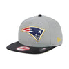 New England Patriots NFL GOLD COLLECTION GRAY New Era 9FIFTY Snapback Hat-Cyberteez