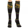 Harry Potter Hogwarts Stripes Crest Logo Knee High Socks-Cyberteez